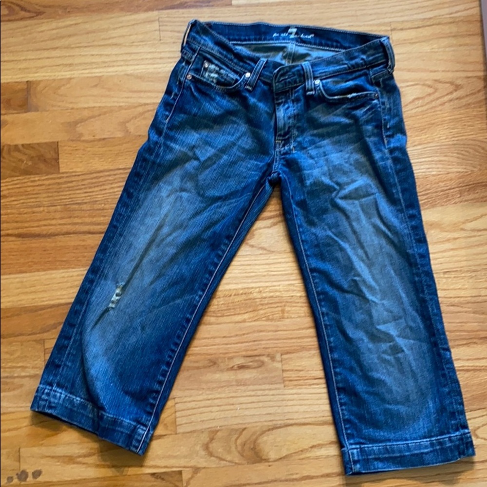 7 for all mankind capri jeans - 28 waist